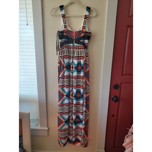 Xoxo Dress‎ Women's Juniors Size Small Tribal Print Maxi Lined Padded Bra NWT - Picture 2 of 14
